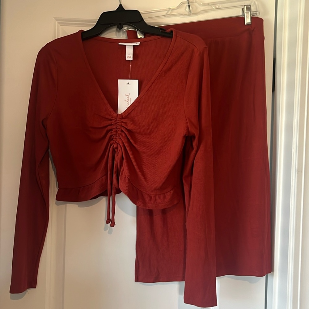 Maternity 2 piece crop and midi skirt set NWT